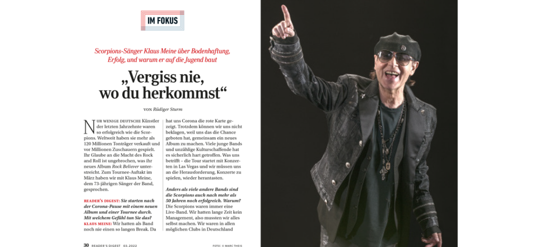 Scorpions-Sänger Klaus Meine: </br>Vergiss nie, wo du herkommst